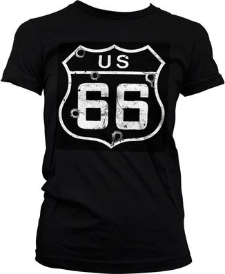Route 66 Bullets Girly Tee Damen T-Shirt Black