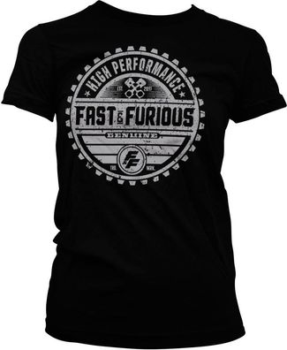Fast & The Furious Genuine Brand Girly Tee Damen T-Shirt Black