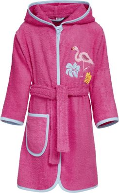 Playshoes Kinder Frottee-Bademantel Flamingo Pink