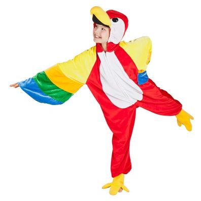 Kostüm Papagei Plüsch Kinder - Größe: max. 116cm