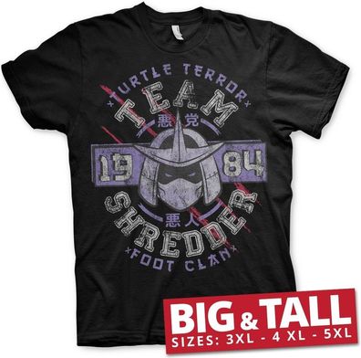 Teenage Mutant Ninja Turtles Team Shredder Big & Tall T-Shirt Black