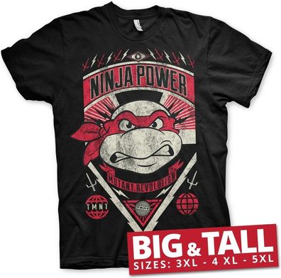 Teenage Mutant Ninja Turtles TMNT Ninja Power Big & Tall T-Shirt Black