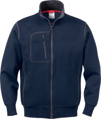 Fristads Zipper-Sweatshirt Acode Sweatjacke 1747 DF Nachtblau