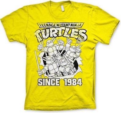 Teenage Mutant Ninja Turtles TMNT Distressed Since 1984 T-Shirt Yellow