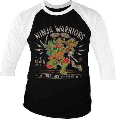 Teenage Mutant Ninja Turtles Ninja Warriors No Rules Baseball 3/4 Sleeve Tee T-Shi...