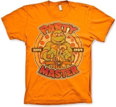 Teenage Mutant Ninja Turtles TMNT Party Master Since 1984 T-Shirt Orange