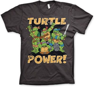 Teenage Mutant Ninja Turtles TMNT Turtle Power! T-Shirt Dark-Grey