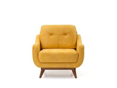 Wohnzimmer Sessel Gelber Einsitzer Luxus Textilsessel Moderne Einrichtung