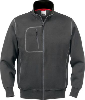 Fristads Zipper-Sweatshirt Acode Sweatjacke 1747 DF Dunkelgrau