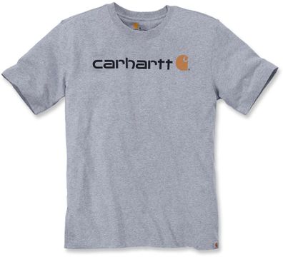 Carhartt Herren T-Shirt Core Logo T-Shirt S/ S Heather Grey