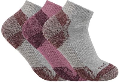 Carhartt Cotton Blend Low Cut Sock 3 Pack Assorted