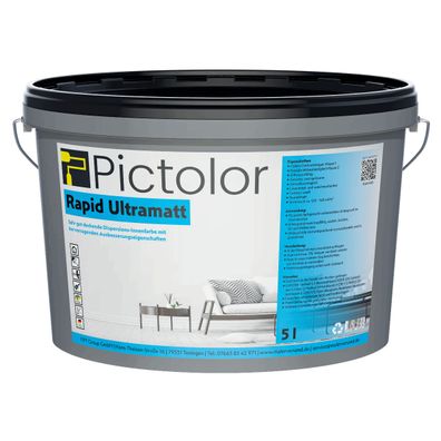Pictolor® Rapid Ultramatt Inhalt:5 Liter Farbe: Weiß