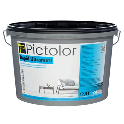 Pictolor® Rapid Ultramatt Inhalt:12,5 Liter Farbe: Weiß