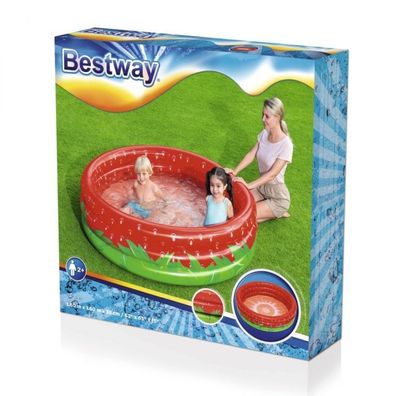 Sweet Strawberry Schwimmbad für Kinder ab 2 Jahren Planschbecken 160x38cm Bestway ...
