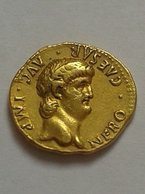 Aureus Rom Nero Cäsar Augustus 54-68 n. Chr. claudische Dynastie - Erhaltung!