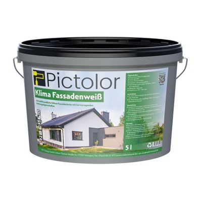 Pictolor® Klima-Fassadenweiß Silikat-Fassadenfarbe Inhalt:5 Liter