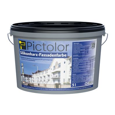 Pictolor® Fassadenweiß Siloxan-Fassadenfarbe Inhalt:5 Liter