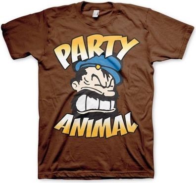 Popeye Brutos Party Animal T-Shirt Brown