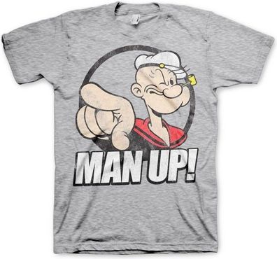 Popeye Man Up! T-Shirt Heather-Grey