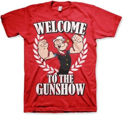 Popeye Welcome To The Gunshow T-Shirt Red