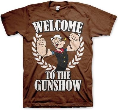 Popeye Welcome To The Gunshow T-Shirt Brown
