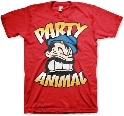 Popeye Brutos Party Animal T-Shirt Red