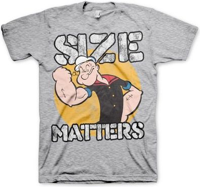 Popeye Size Matters T-Shirt Heather-Grey