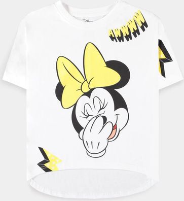 Disney - Minnie Mouse - Girls Oversized Short Sleeved T-shirt White