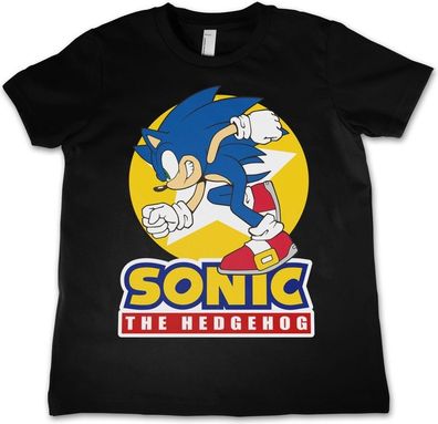Fast Sonic The Hedgehog Kids T-Shirt Kinder Black