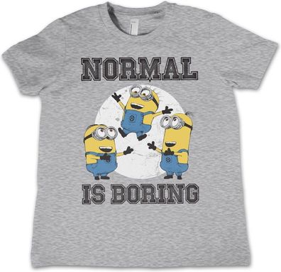 Minions Normal Life Is Boring Kids T-Shirt Kinder Heather-Grey