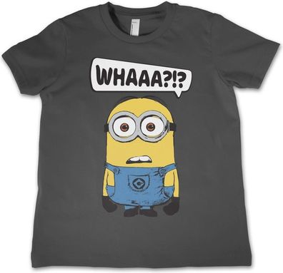 Minions Whaaa?!? Kids T-Shirt Kinder Dark-Grey