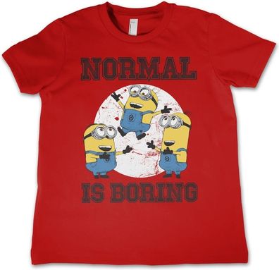 Minions Normal Life Is Boring Kids T-Shirt Kinder Red