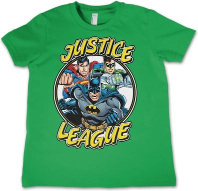 Justice League Team Kids Tee Kinder T-Shirt Green