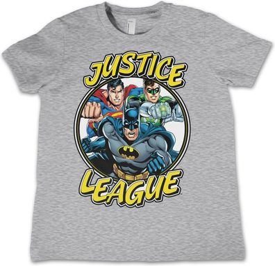Justice League Team Kids Tee Kinder T-Shirt Heather-Grey