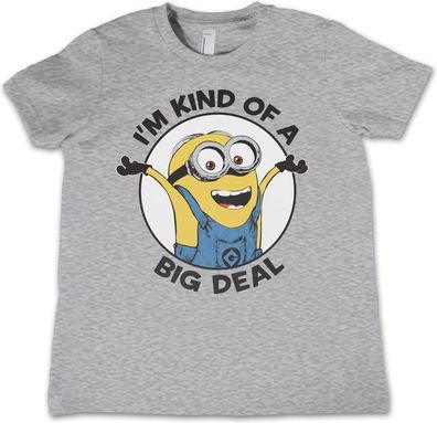 Minions I'm Kind Of A Big Deal Kids T-Shirt Kinder Heather-Grey