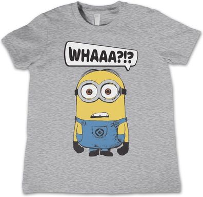 Minions Whaaa?!? Kids T-Shirt Kinder Heather-Grey