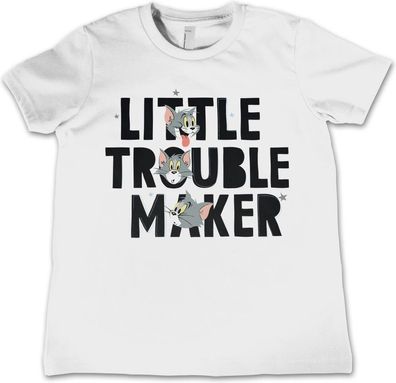 Tom & Jerry Little Trouble Maker Kids T-Shirt Kinder White