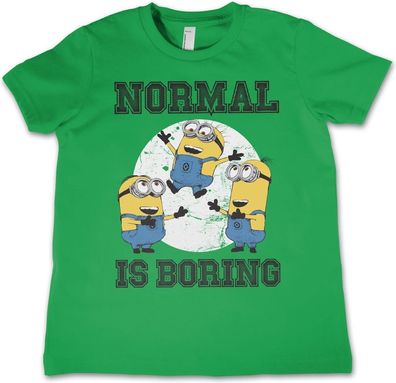 Minions Normal Life Is Boring Kids T-Shirt Kinder Green