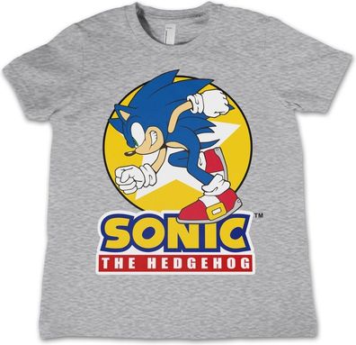 Fast Sonic The Hedgehog Kids T-Shirt Kinder Heather-Grey