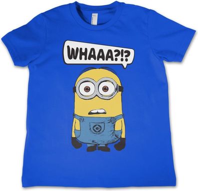 Minions Whaaa?!? Kids T-Shirt Kinder Blue