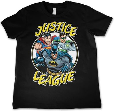 Justice League Team Kids Tee Kinder T-Shirt Black
