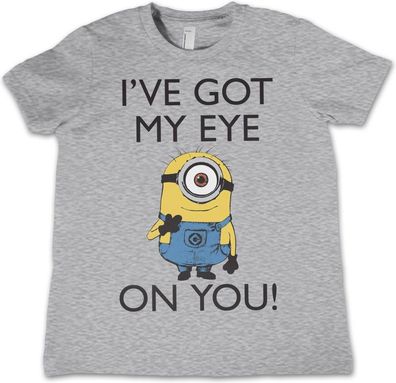 Minions I Got My Eye On You Kids T-Shirt Kinder Heather-Grey