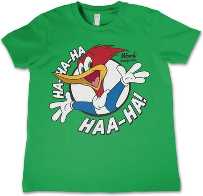 Woody Woodpecker HaHaHa Kids Tee Kinder T-Shirt Green