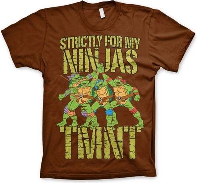 Teenage Mutant Ninja Turtles TMNT Strictly For My Ninjas T-Shirt Brown
