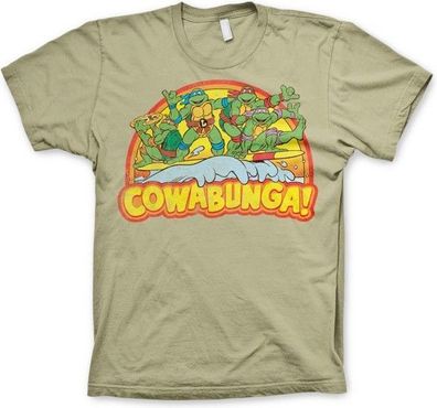 Teenage Mutant Ninja Turtles TMNT Cowabunga T-Shirt Khaki