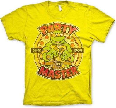 Teenage Mutant Ninja Turtles TMNT Party Master Since 1984 T-Shirt Yellow