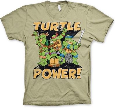 Teenage Mutant Ninja Turtles TMNT Turtle Power! T-Shirt Khaki