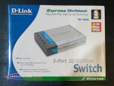 D-Link DES-1005D 5-Port Switch > ungebraucht! <