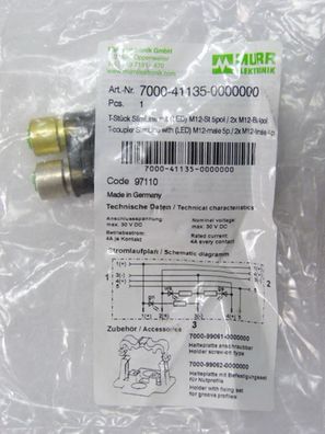 Murrelektronik 7000-41135-0000000 T-Stück M12 St. / 2x M12 Bu.