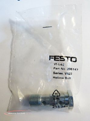 Festo VT-1/4-2 Hohlschraube 206147 > ungebraucht! <